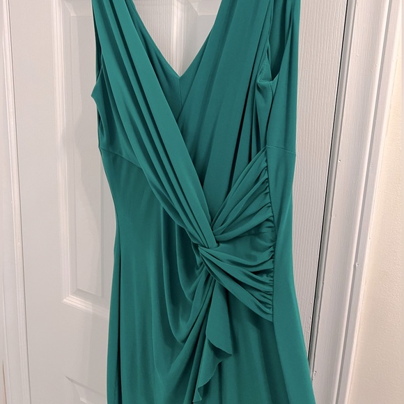 162. Lauren Ralph Lauren green floor length maxi dress sz US 12 (fits Large-14 - Picture 5 of 13